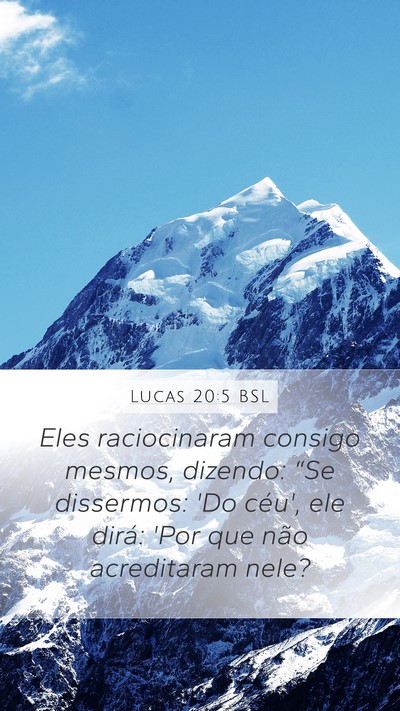 Lucas 20:5 BSL Bible Verse Image