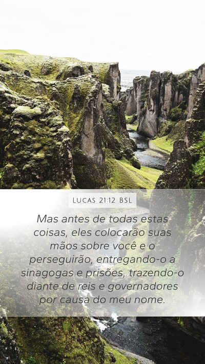 Lucas 21:12 BSL Bible Verse Image
