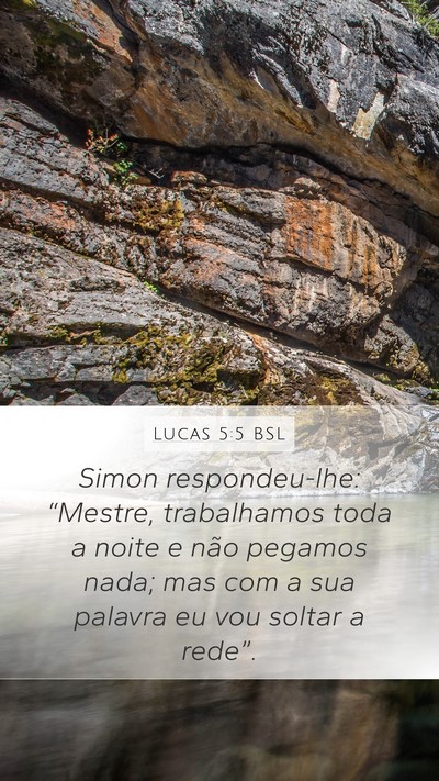 Lucas 5:5 BSL Bible Verse Image