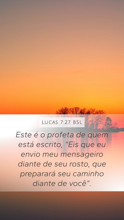Lucas 7:27 BSL Mobile Phone Wallpaper - Este é o profeta de quem está escrito, “Eis - Mobile Bible Verse Wallpaper