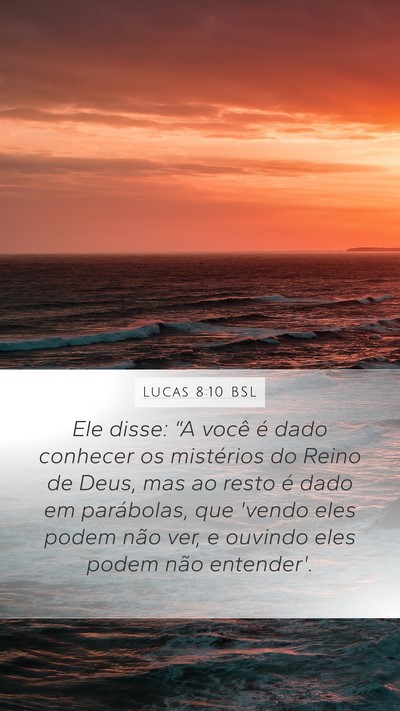 Lucas 8:10 BSL Bible Verse Image