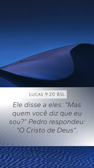 Lucas 9:20 BSL Bible Verse Image