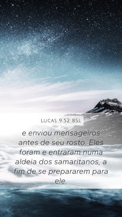 Lucas 9:52 BSL Bible Verse Image