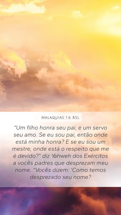 Malaquias 1:6 BSL Bible Verse Image