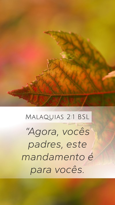 Malaquias 2:1 BSL Bible Verse Image