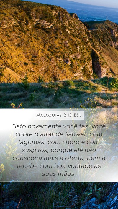 Malaquias 2:13 BSL Bible Verse Image