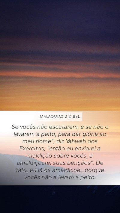 Malaquias 2:2 BSL Bible Verse Image