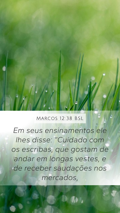 Marcos 12:38 BSL Bible Verse Image