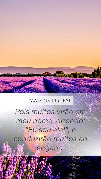 Marcos 13:6 BSL Mobile Phone Wallpaper - Pois muitos virão em meu nome, dizendo: “Eu - Mobile Bible Verse Wallpaper