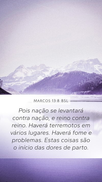 Marcos 13:8 BSL Bible Verse Image