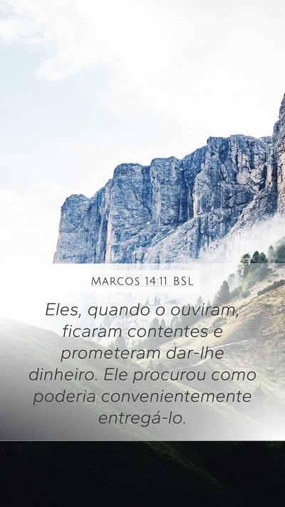 Marcos 14:11 BSL Bible Verse Image