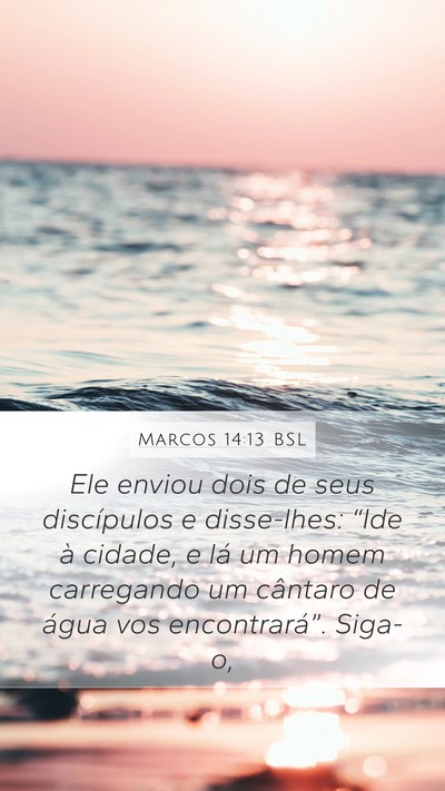 Marcos 14:13 BSL Bible Verse Image
