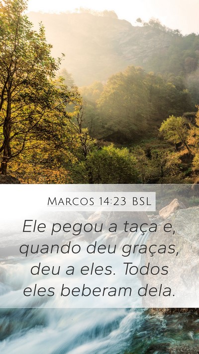 Marcos 14:23 BSL Bible Verse Image