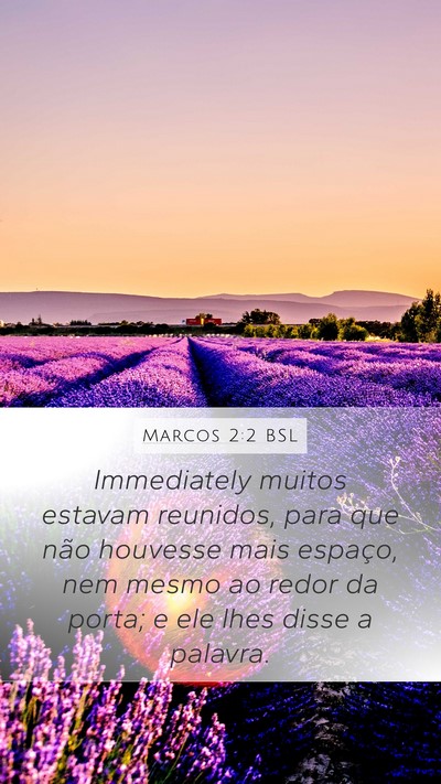 Marcos 2:2 BSL Mobile Phone Wallpaper - Immediately muitos estavam reunidos, para que - Mobile Bible Verse Wallpaper