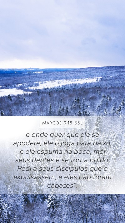 Marcos 9:18 BSL Mobile Phone Wallpaper - e onde quer que ele se apodere, ele o joga para - Mobile Bible Verse Wallpaper