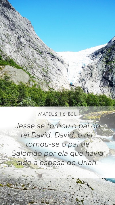 Mateus 1:6 BSL Bible Verse Image