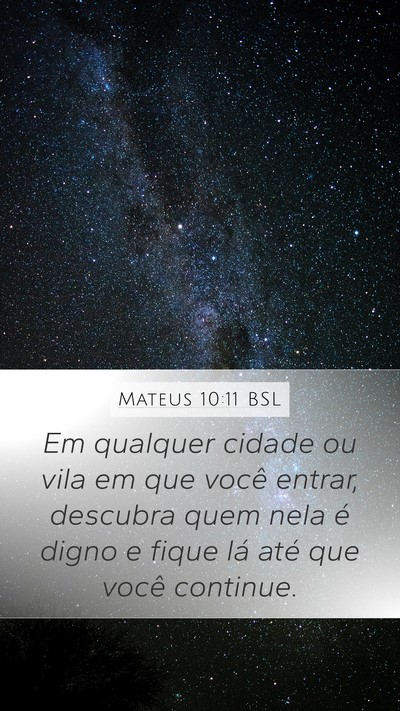 Mateus 10:11 BSL Bible Verse Image
