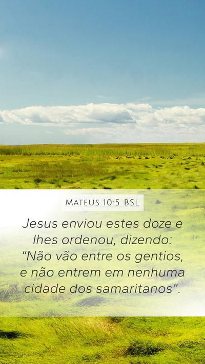 Mateus 10:5 BSL Bible Verse Image