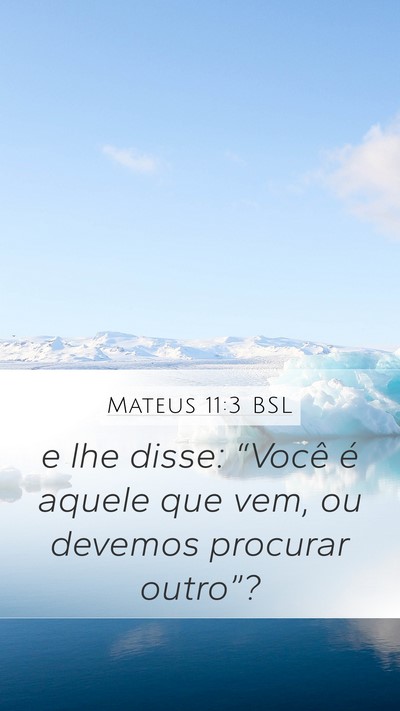 Mateus 11:3 BSL Mobile Phone Wallpaper - e lhe disse: “Você é aquele que vem, ou - Mobile Bible Verse Wallpaper