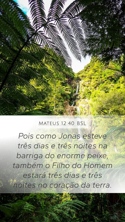 Mateus 12:40 BSL Bible Verse Image