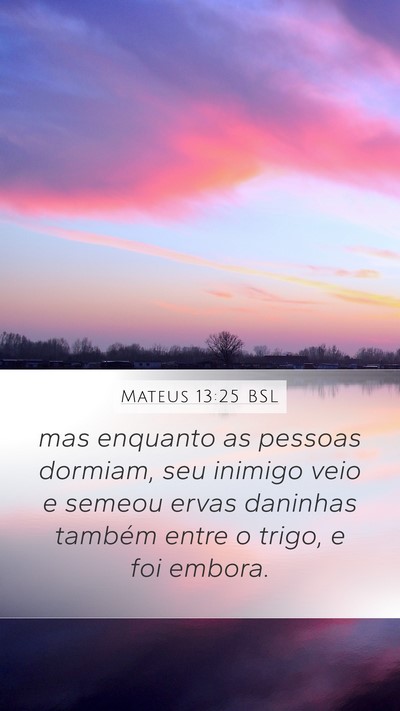 Mateus 13:25 BSL Bible Verse Image