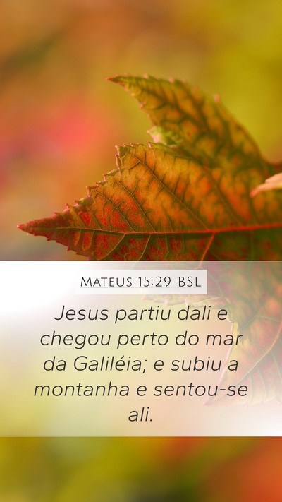 Mateus 15:29 BSL Bible Verse Image