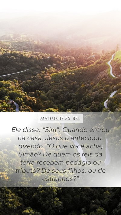 Mateus 17:25 BSL Bible Verse Image