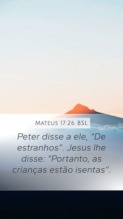 Mateus 17:26 BSL Bible Verse Image