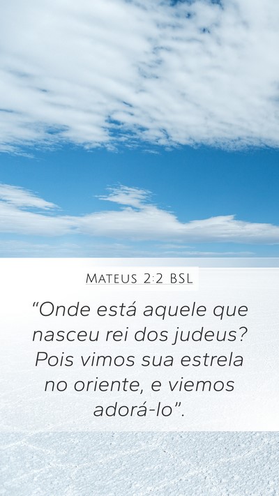 Mateus 2:2 BSL Bible Verse Image