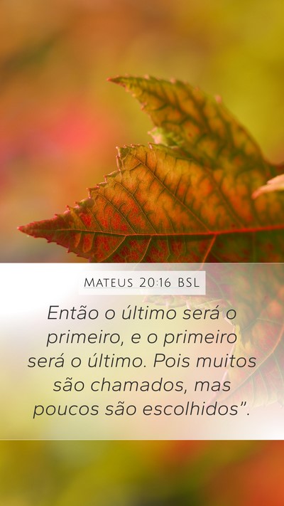 Mateus 20:16 BSL Bible Verse Image