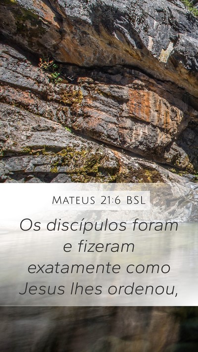 Mateus 21:6 BSL Bible Verse Image