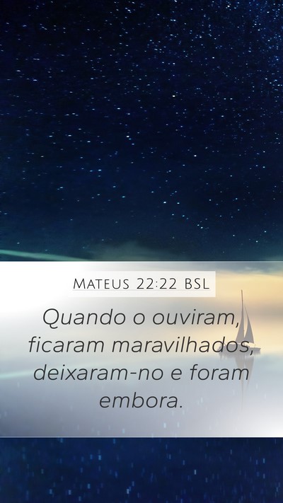 Mateus 22:22 BSL Bible Verse Image