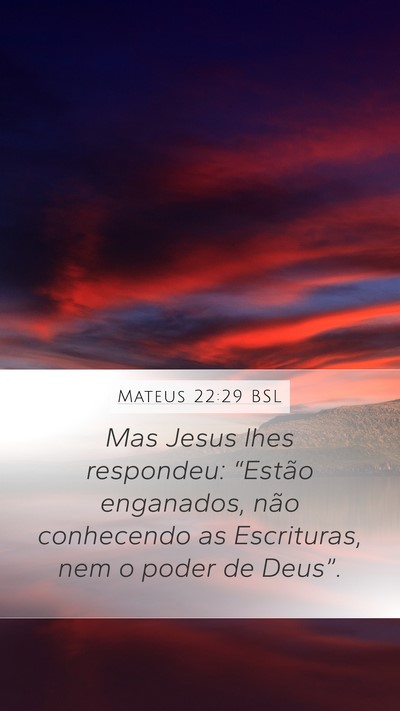 Mateus 22:29 BSL Bible Verse Image
