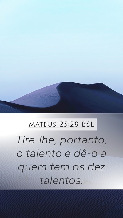 Mateus 25:28 BSL Bible Verse Image