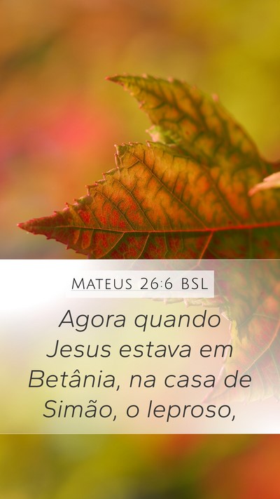 Mateus 26:6 BSL Bible Verse Image