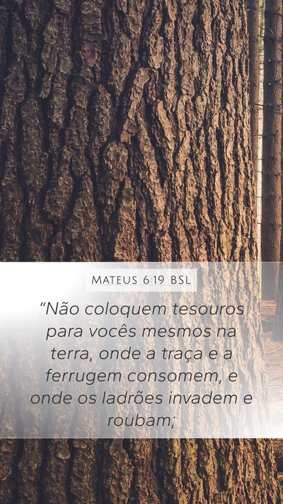 Mateus 6:19 BSL Bible Verse Image