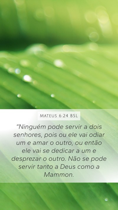 Mateus 6:24 BSL Bible Verse Image