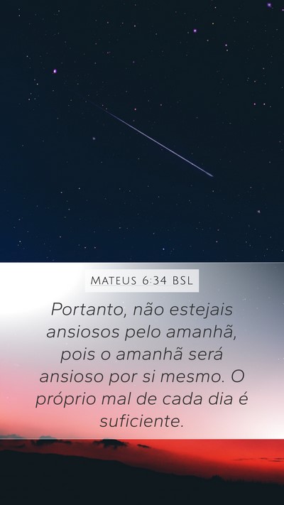 Mateus 6:34 BSL Bible Verse Image
