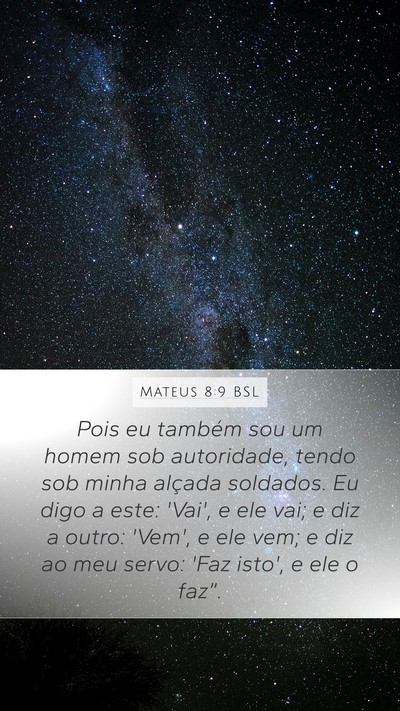 Mateus 8:9 BSL Bible Verse Image