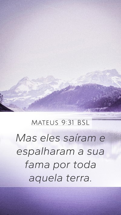 Mateus 9:31 BSL Bible Verse Image