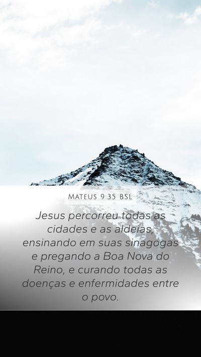Mateus 9:35 BSL Bible Verse Image