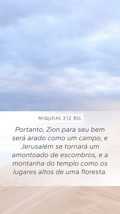 Miquéias 3:12 BSL Bible Verse Image