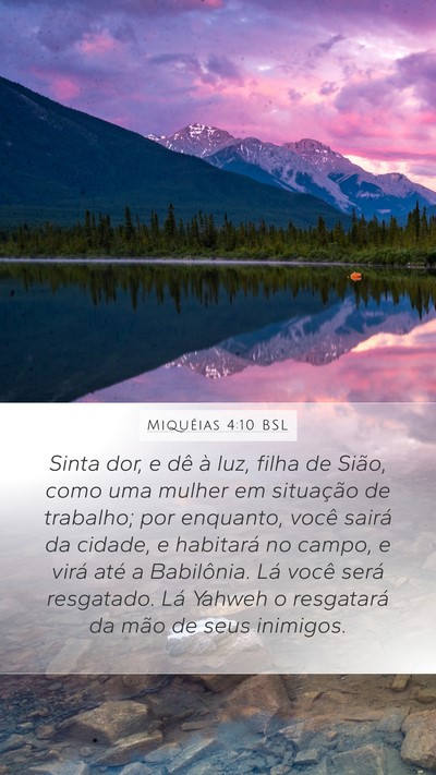 Miquéias 4:10 BSL Bible Verse Image