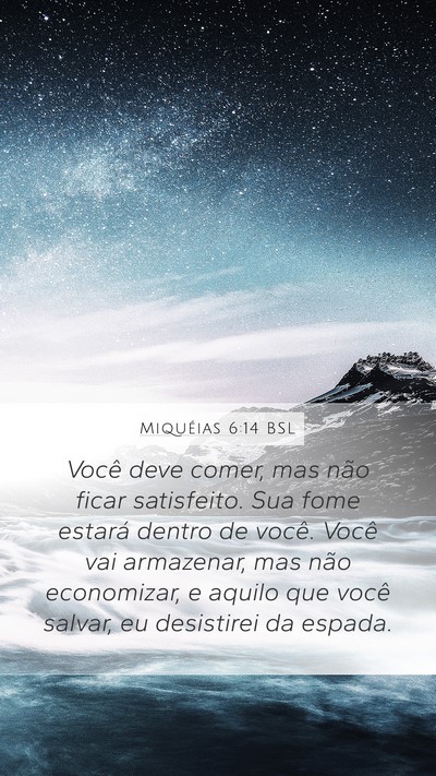 Miquéias 6:14 BSL Bible Verse Image