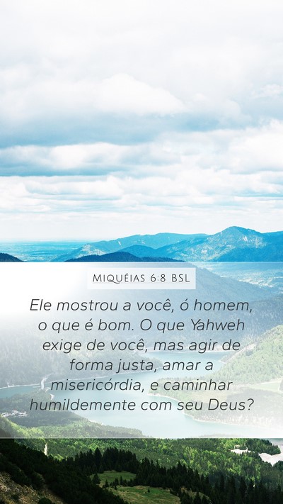 Miquéias 6:8 BSL Bible Verse Image