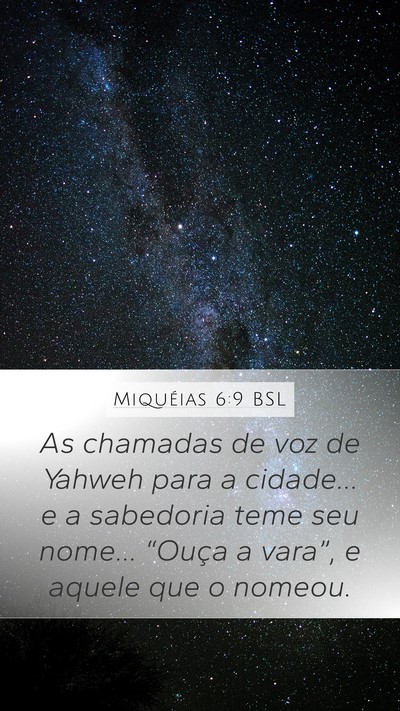 Miquéias 6:9 BSL Bible Verse Image