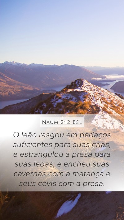 Naum 2:12 BSL Bible Verse Image