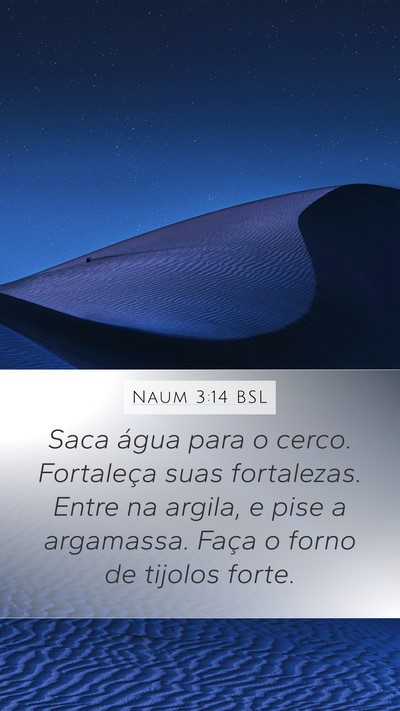 Naum 3:14 BSL Bible Verse Image