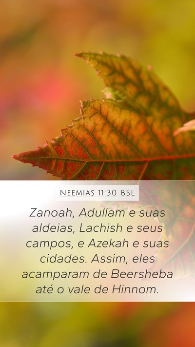 Neemias 11:30 BSL Bible Verse Image