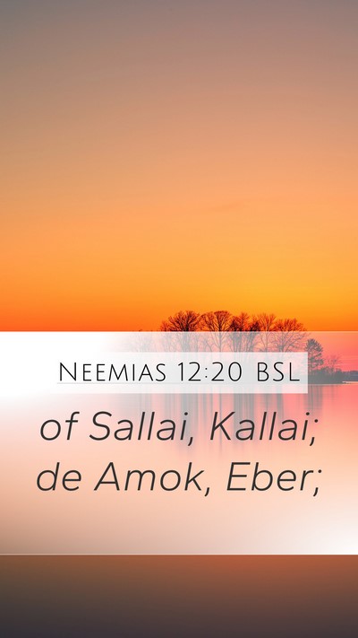 Neemias 12:20 BSL Mobile Phone Wallpaper - of Sallai, Kallai; de Amok, - Mobile Bible Verse Wallpaper